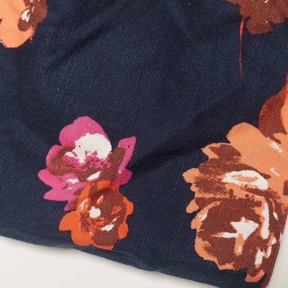 J.Crew Factory Navy Blue Floral Pull On Short Size 2 - Picture 10 of 11